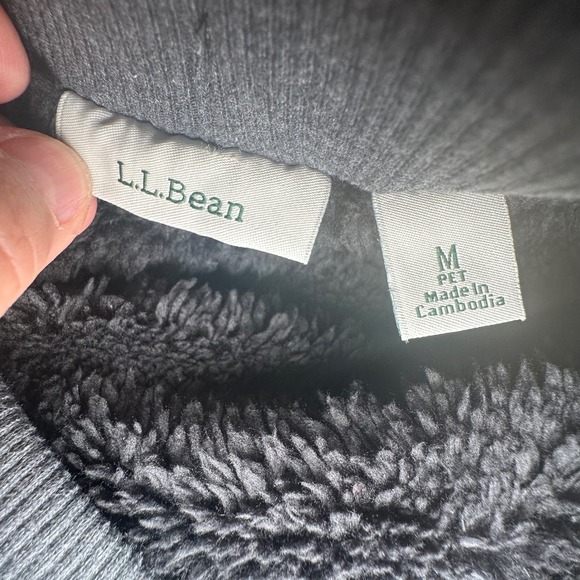 L.L.Bean Sweatpants Women's Size Medium Gray Fleece Lined Jogger - Picture 8 of 11